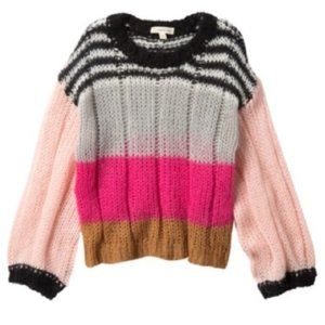 NWOT Tucker + Tate Pink Striped Mohair Sweater